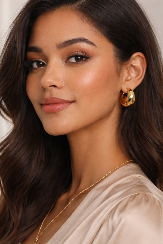 Classic Gold Dome Hoop Earrings
Product ID