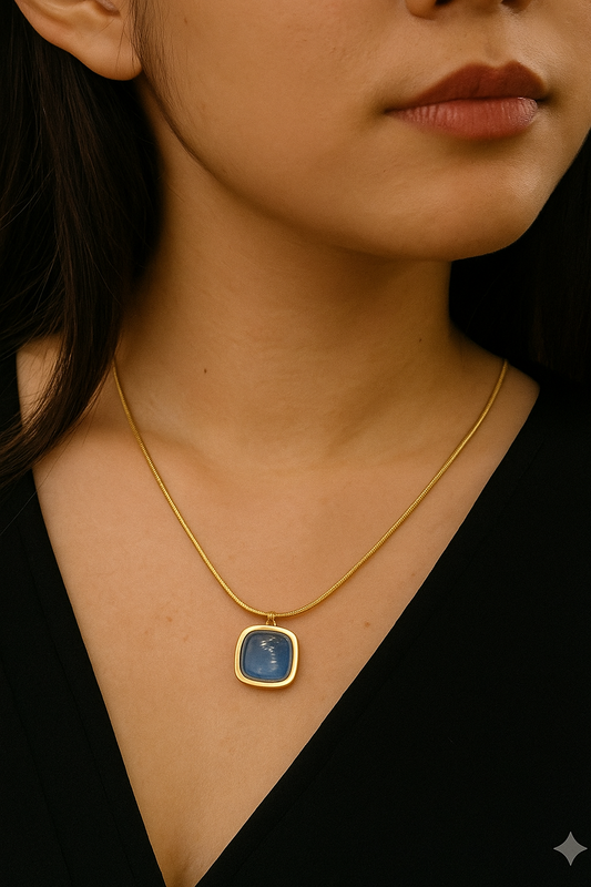 💎 Azure Glow Anti-Tarnish Pendant Necklace