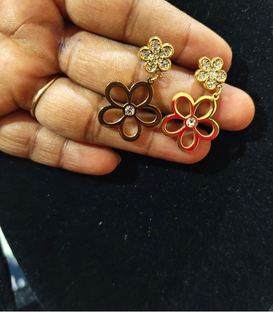 🌸 Crystal Bloom Anti-Tarnish Earrings