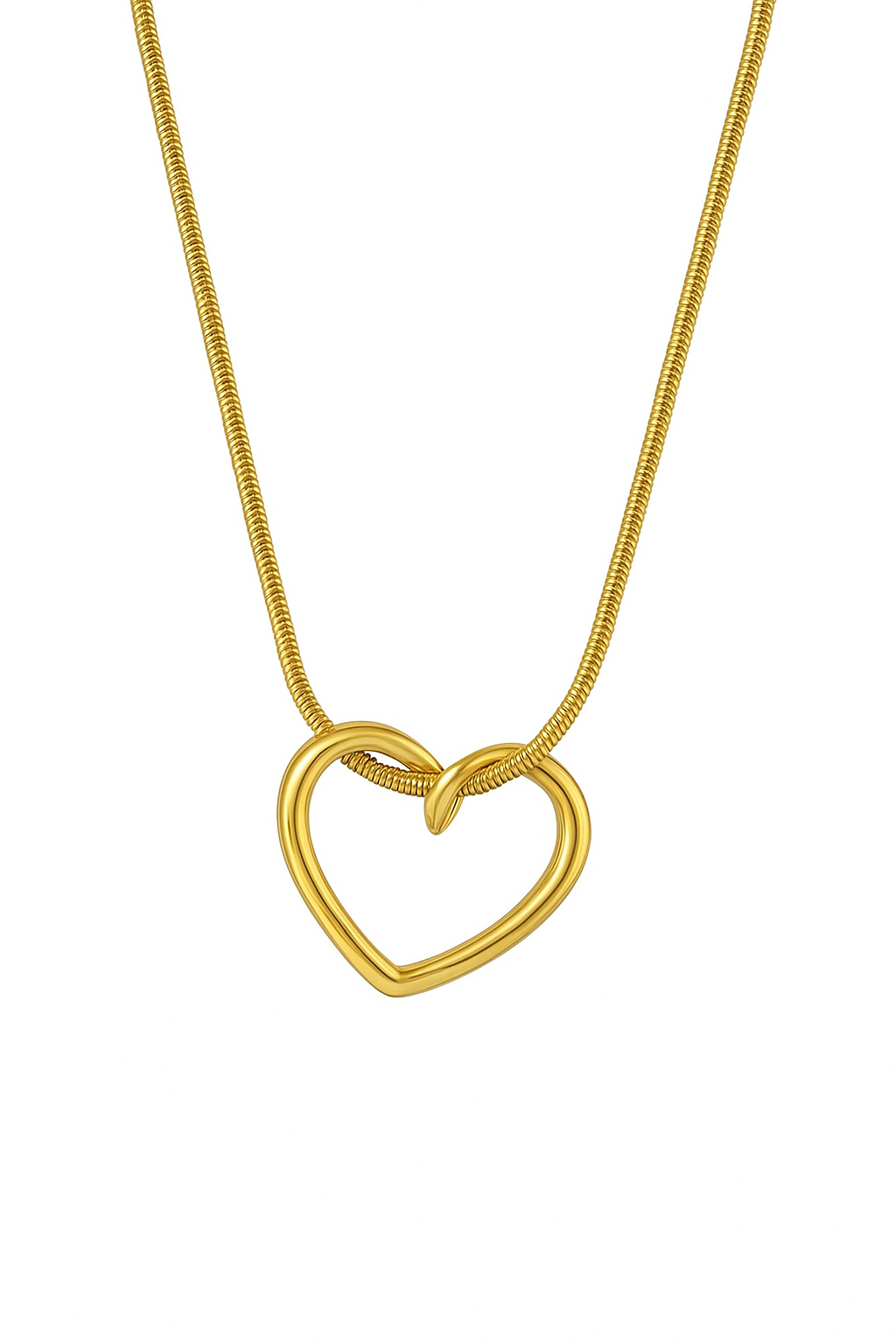 Golden Heart Knot Pendant Necklace – Anti-Tarnish Finish