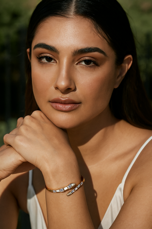 Ivory Luxe Bangle – Radiant Elegance Collection