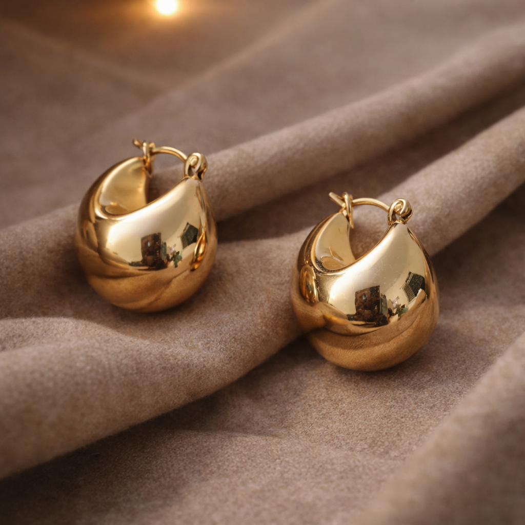 Classic Gold Dome Hoop Earrings
Product ID