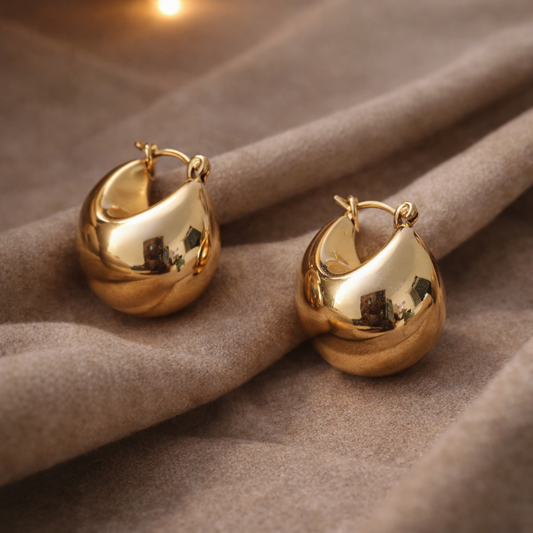Classic Gold Dome Hoop Earrings
Product ID