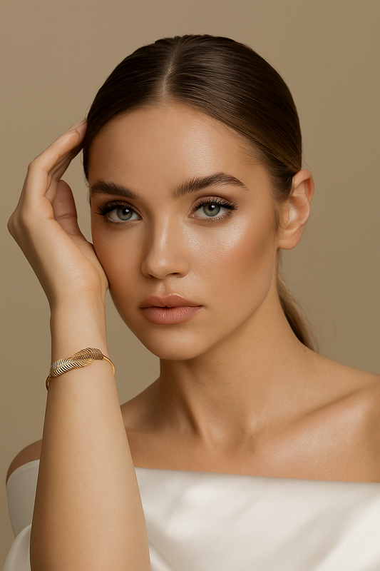 Golden Feather Bangle – Eternal Grace Collection